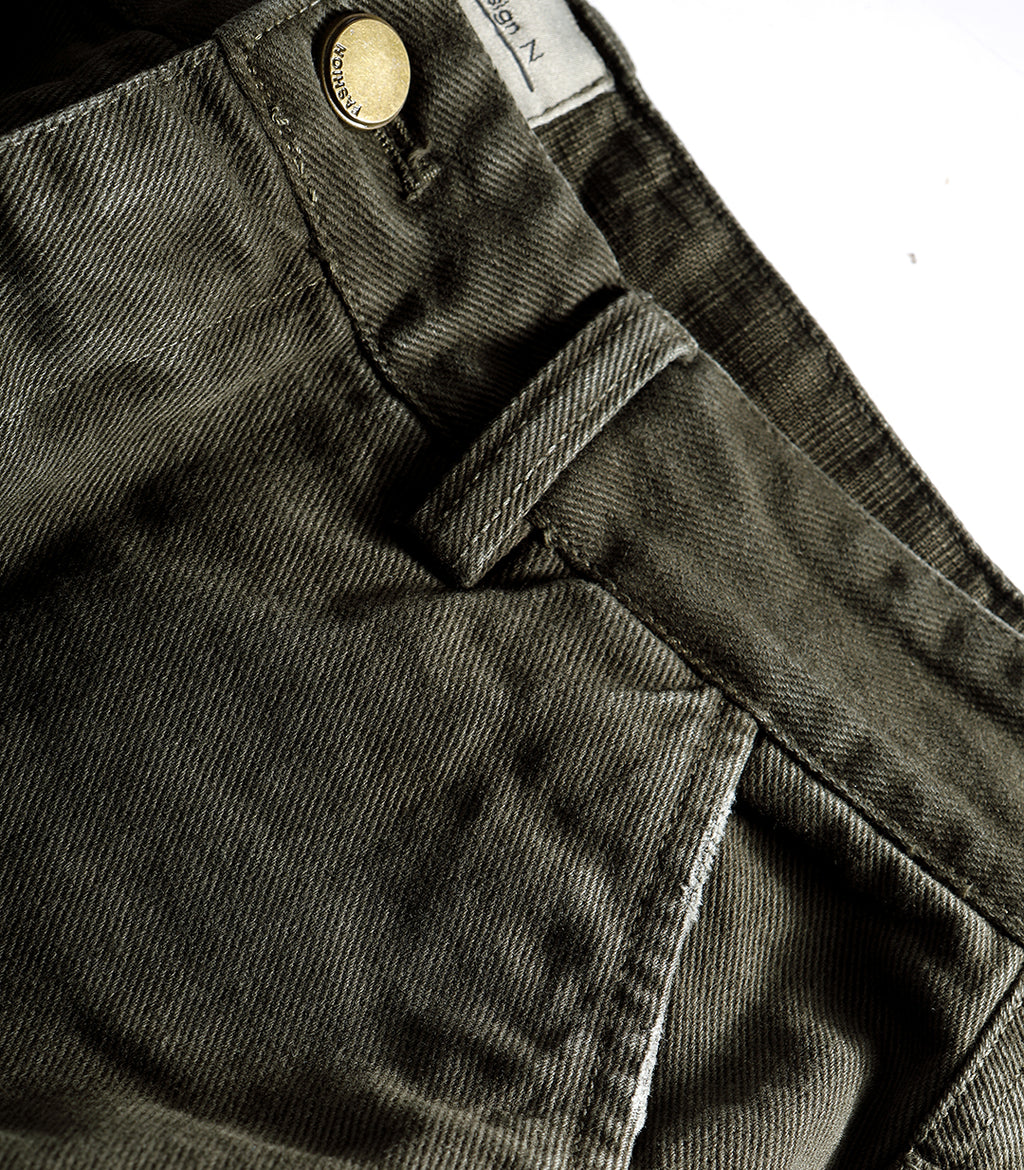 Relaxed Fit Distressed Cargo