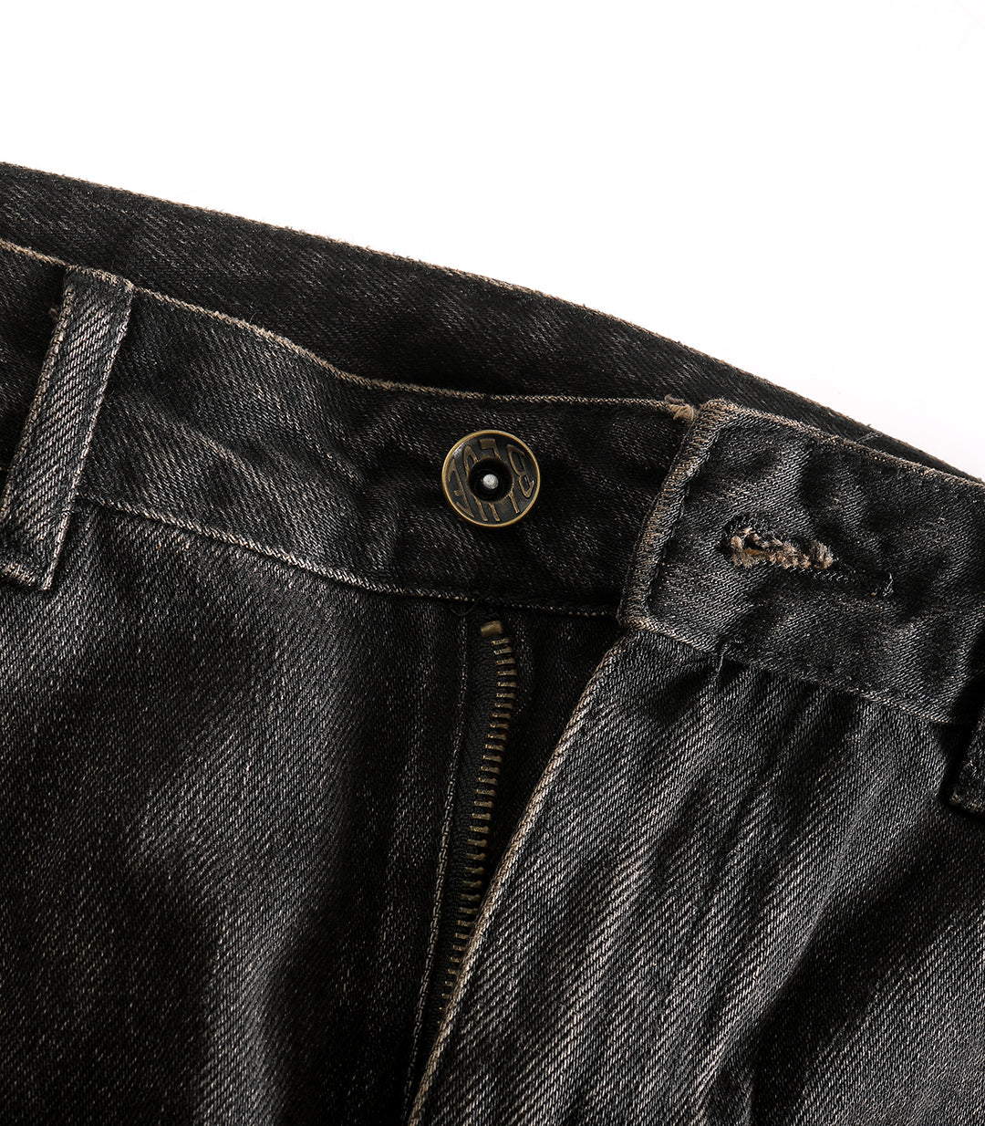 Washed-Black Straight Fit Jeans