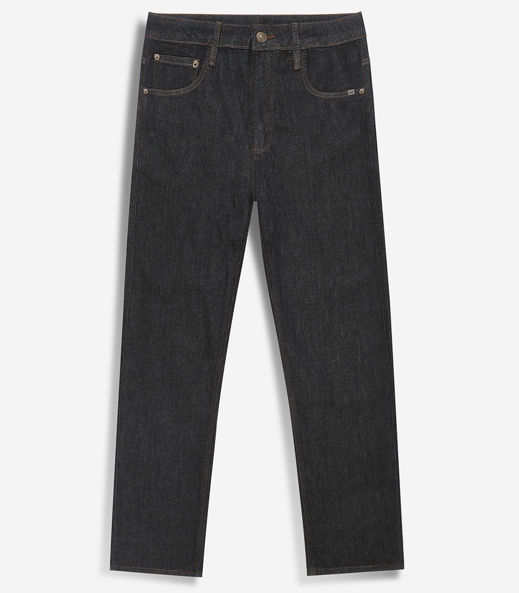 Deep Raw Wash Denim - Straight Fit