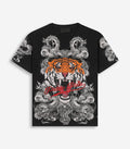 PHILIPP PLEIN -Swarovski Tiger And Dragon T-shirt In Black