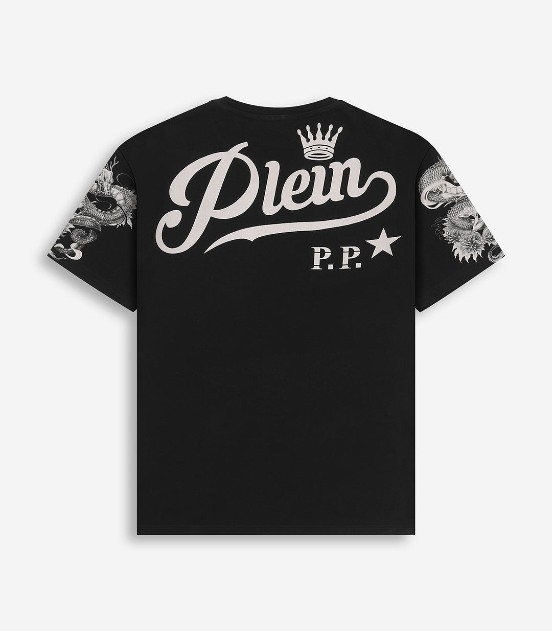 PHILIPP PLEIN -Swarovski Tiger And Dragon T-shirt In Black