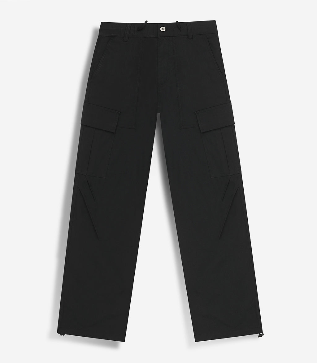 Washed Wide-Leg Cargo