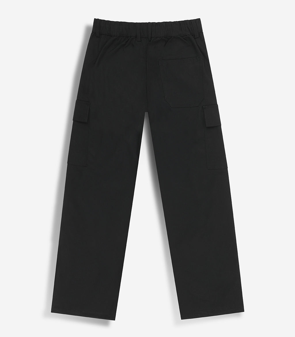 Washed Wide-Leg Cargo