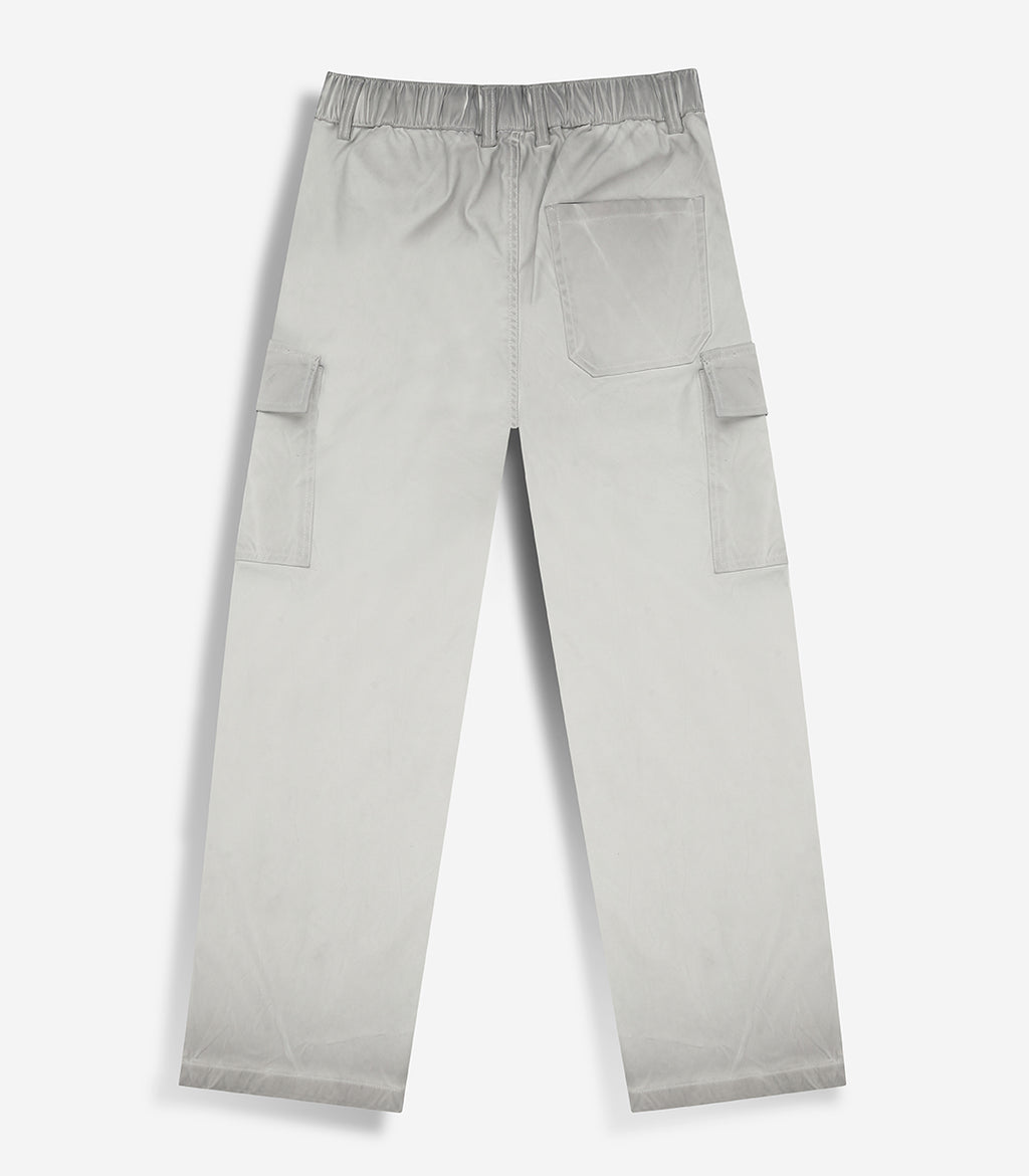 Washed Wide-Leg Cargo