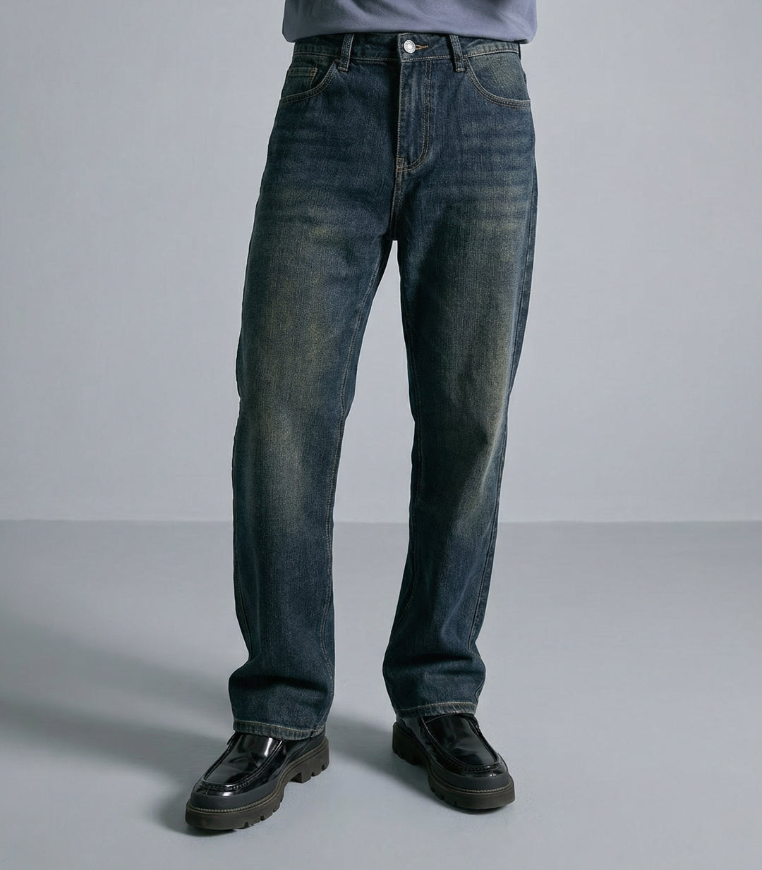 RETRO BLUE WHISKER DENIM - STRAIGHT FIT