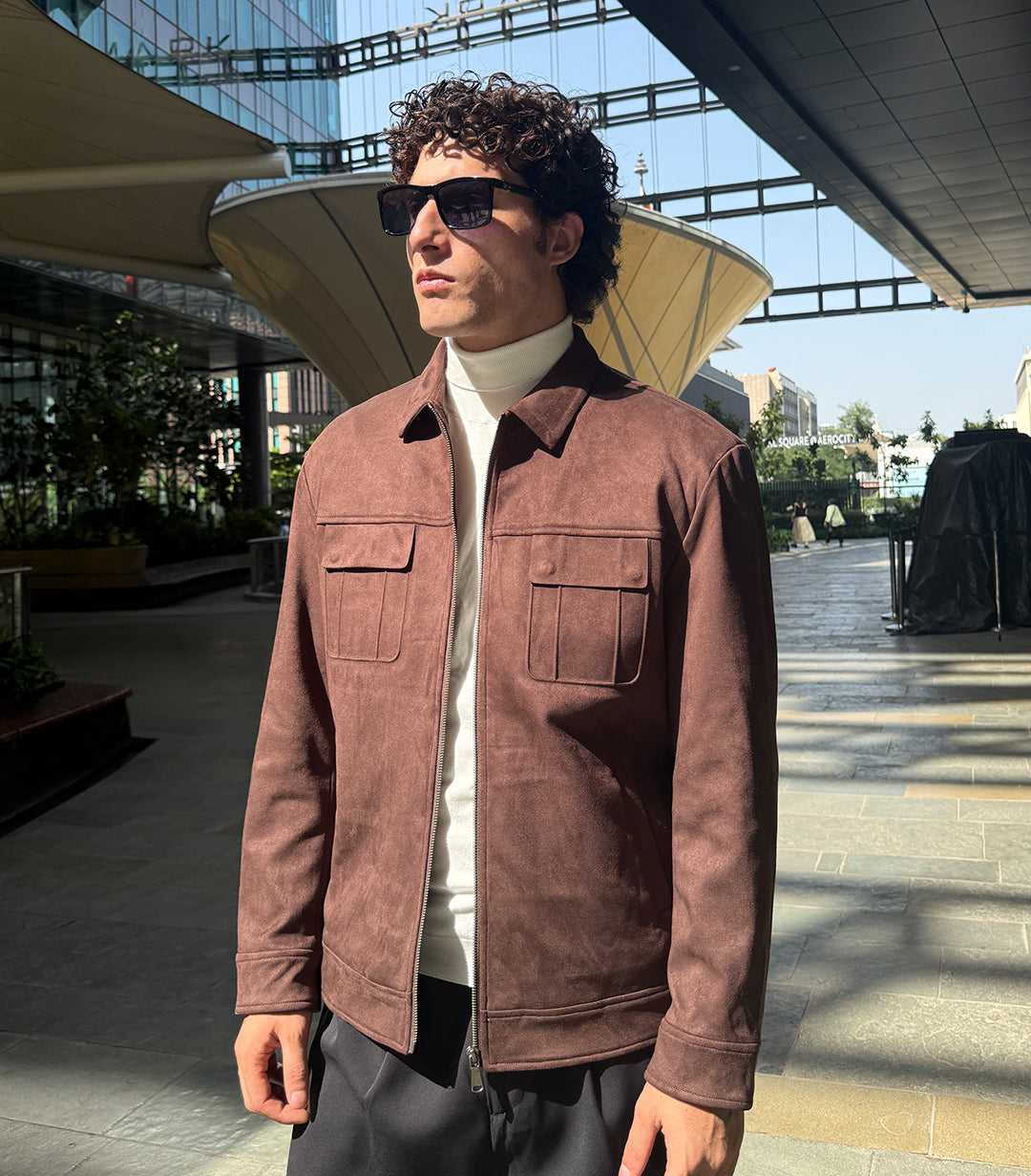 Regent Suede Jacket – Brown