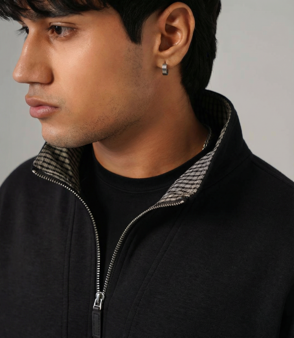 QUARTER ZIP OVERSIZED SWEATSHIRT