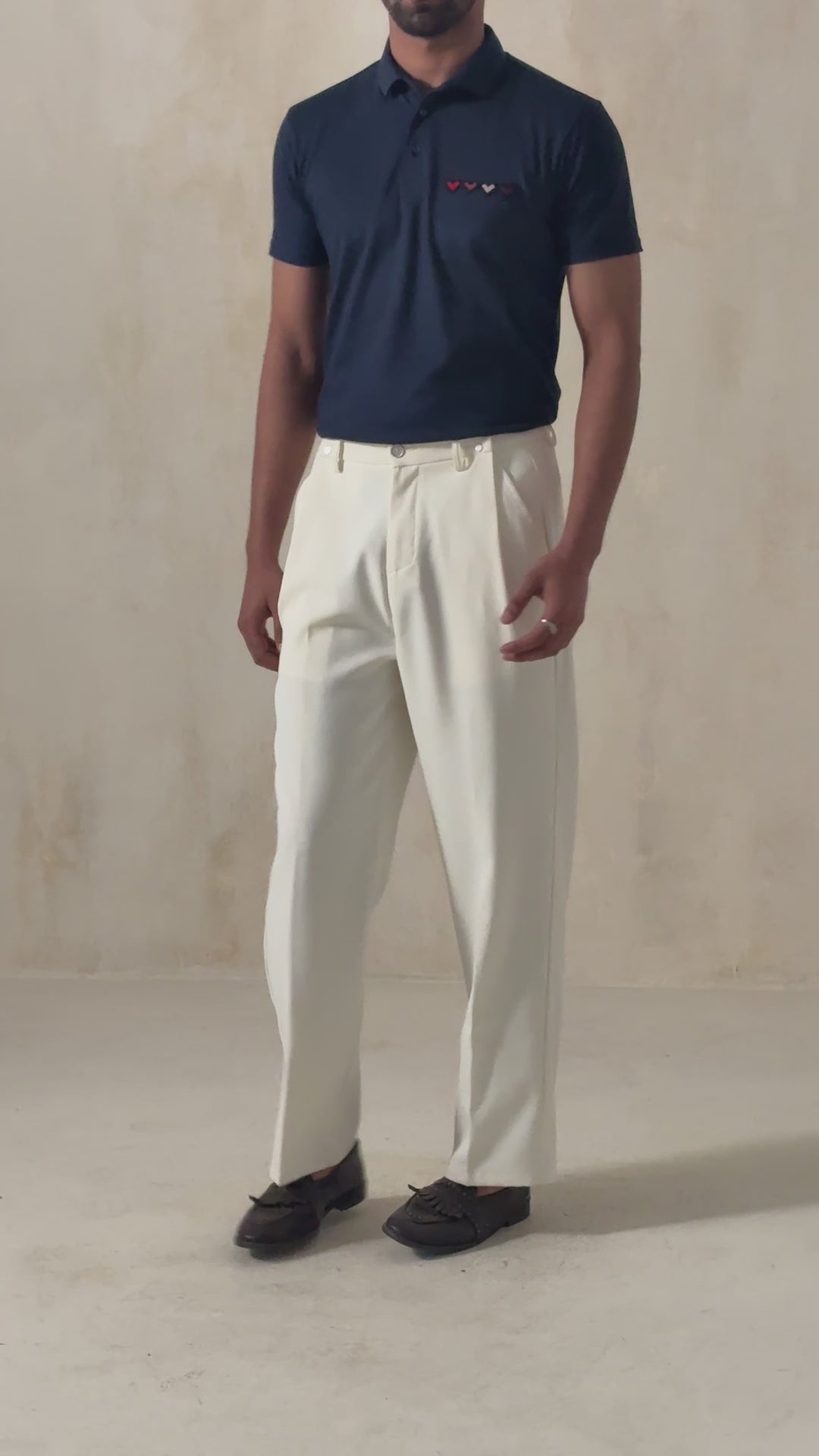 CONVERTIBLE PLEATED TROUSER - STRAIGHT FIT