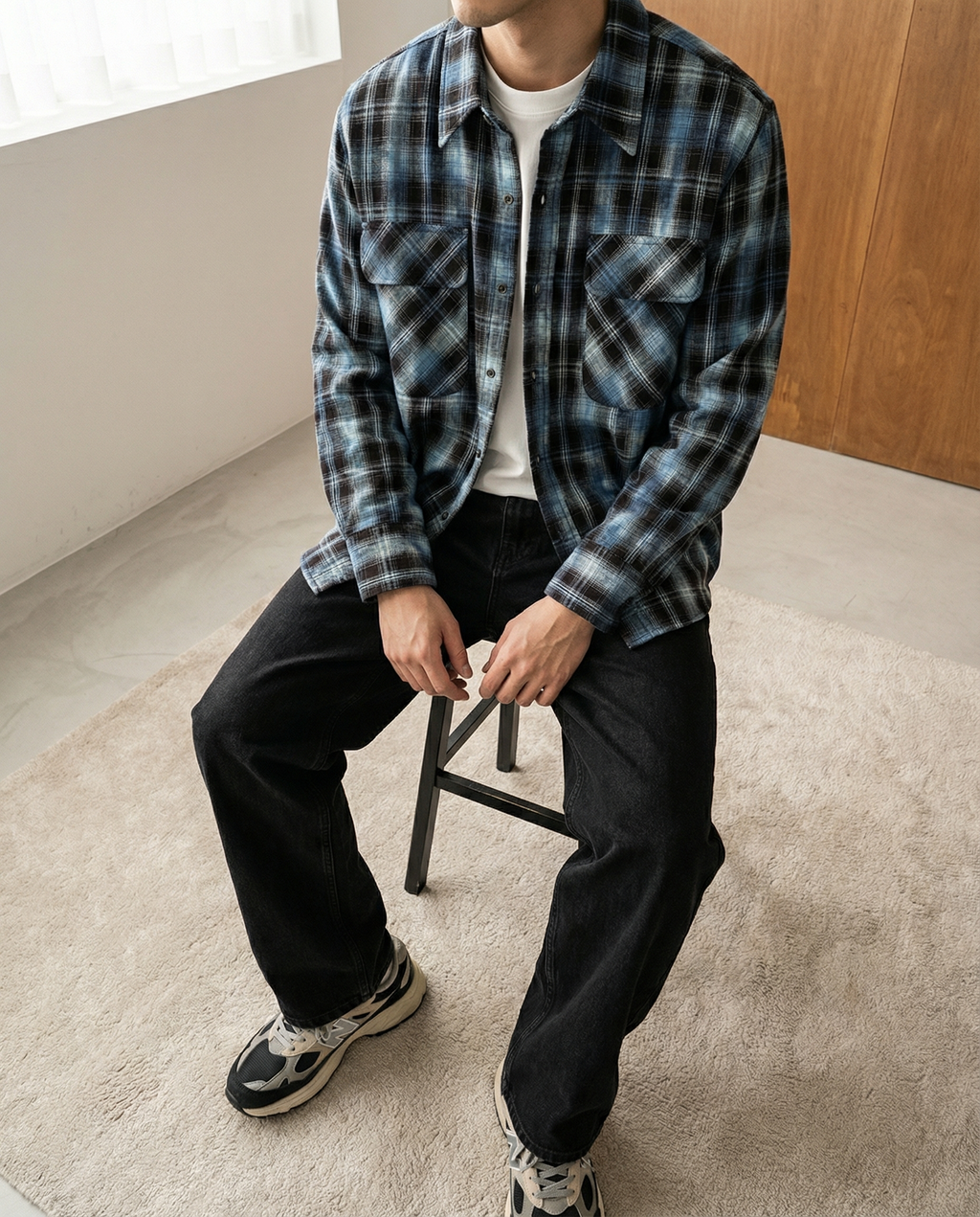 BOXY FLANNEL SHIRT