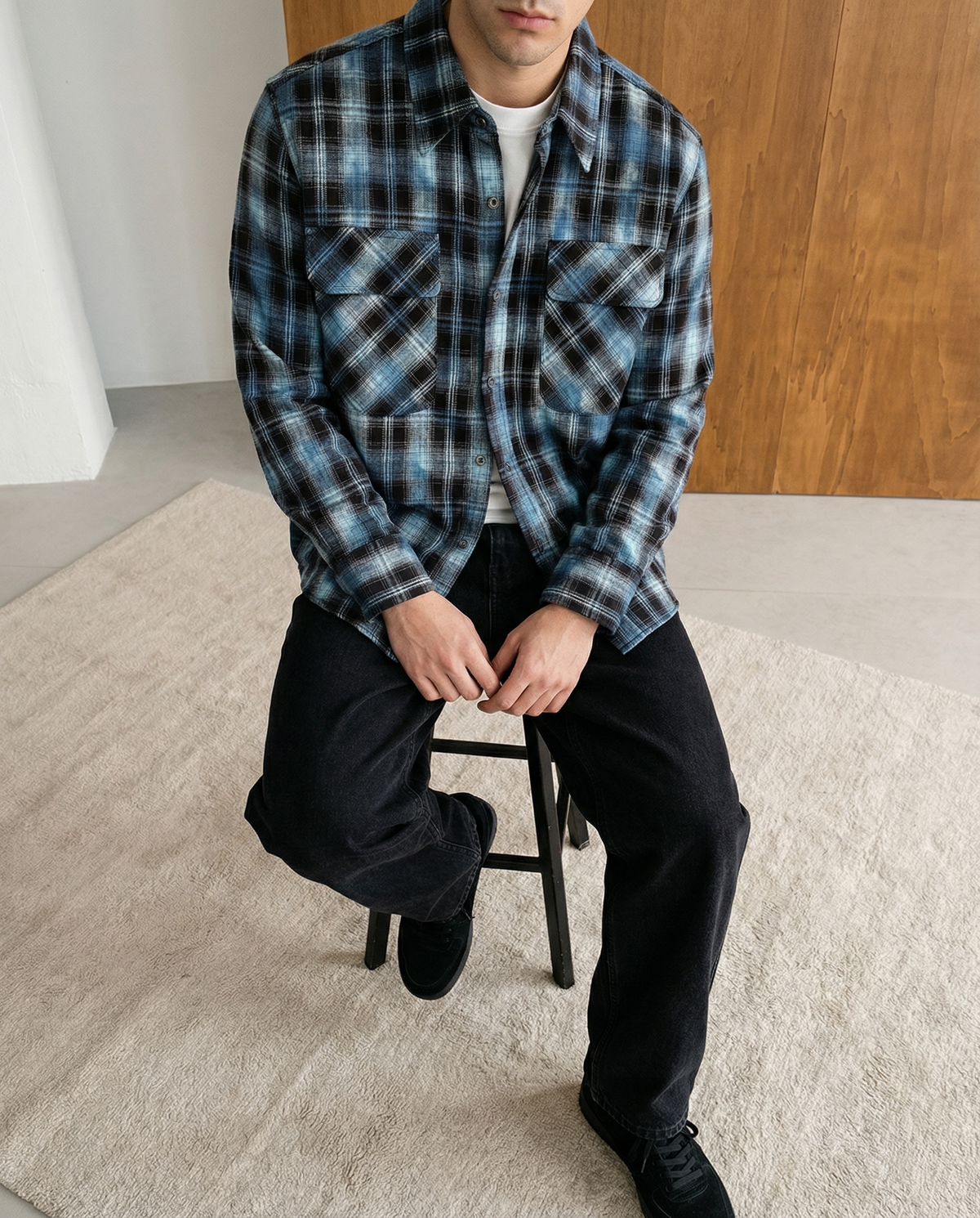 BOXY FLANNEL SHIRT