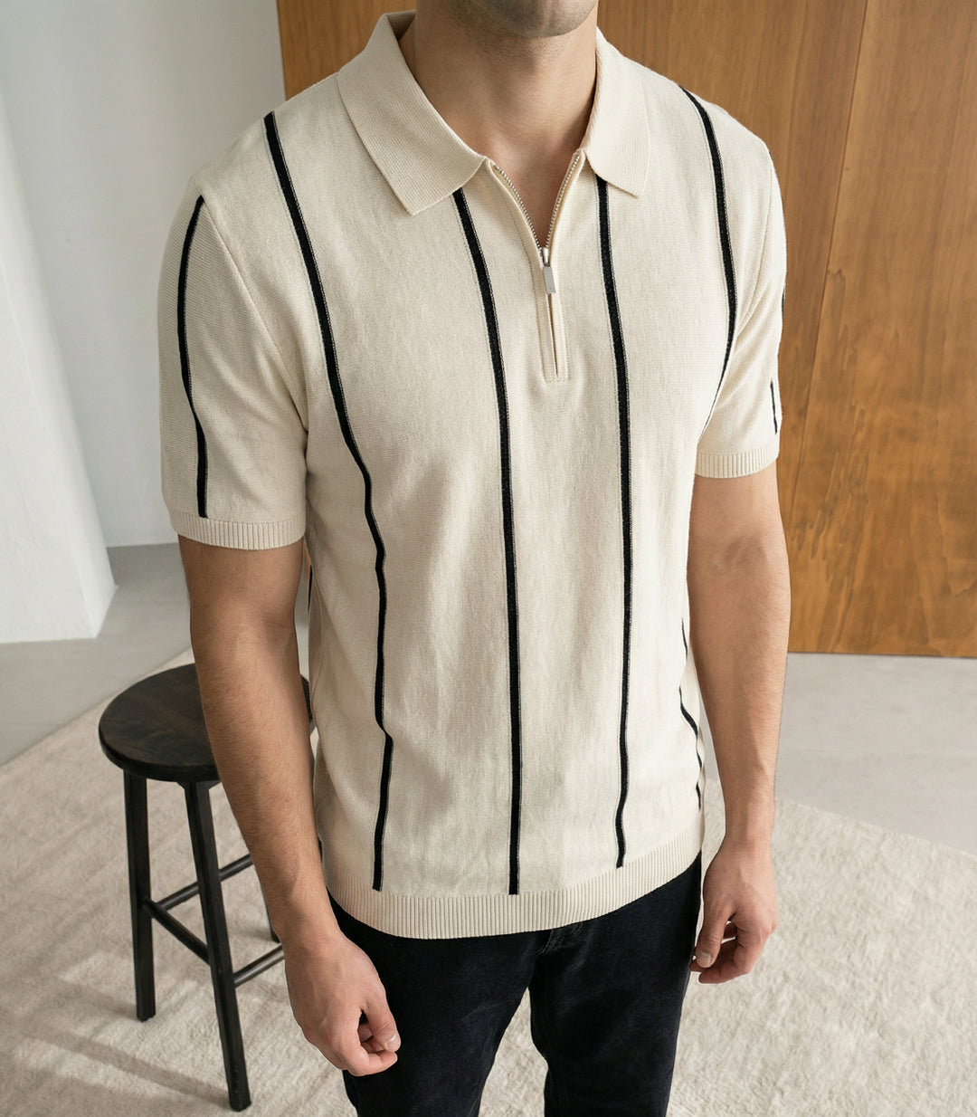 KNITTED POLO T-SHIRT