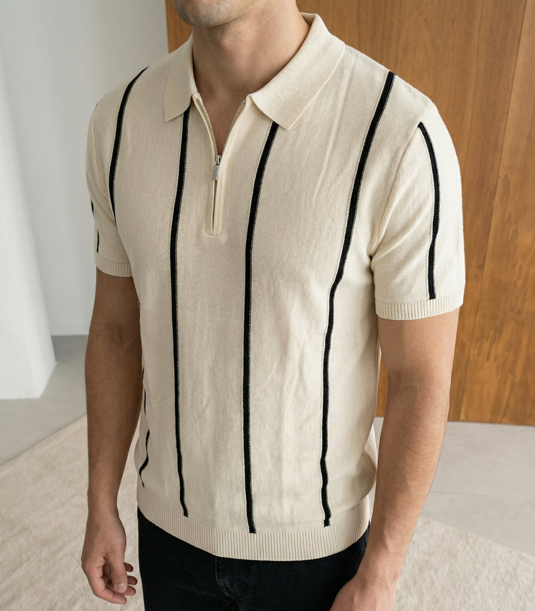 KNITTED POLO T-SHIRT