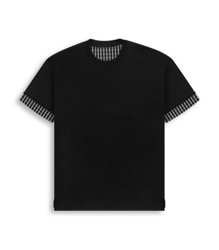 Minimal T-shirt -Cheque Sleeves