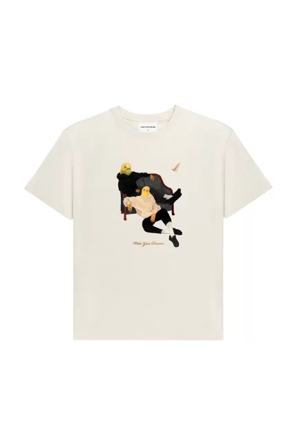 Wake Your Dreams Birdbrained Half Sleeve T-Shirt, Archive White