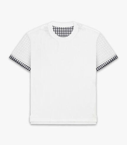Minimal T-shirt - Cheque Sleeves